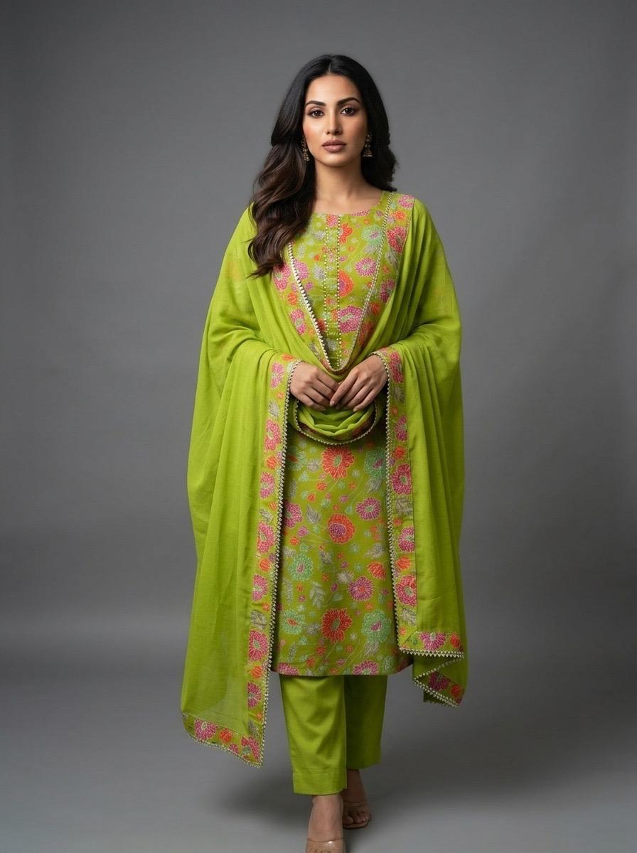 Premium cotton dress material at Raj Ladies Tailors Ahmedabad